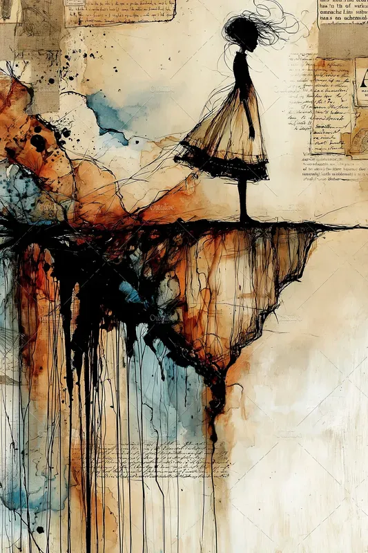 Dark Whimsical Surreal Journal Pages