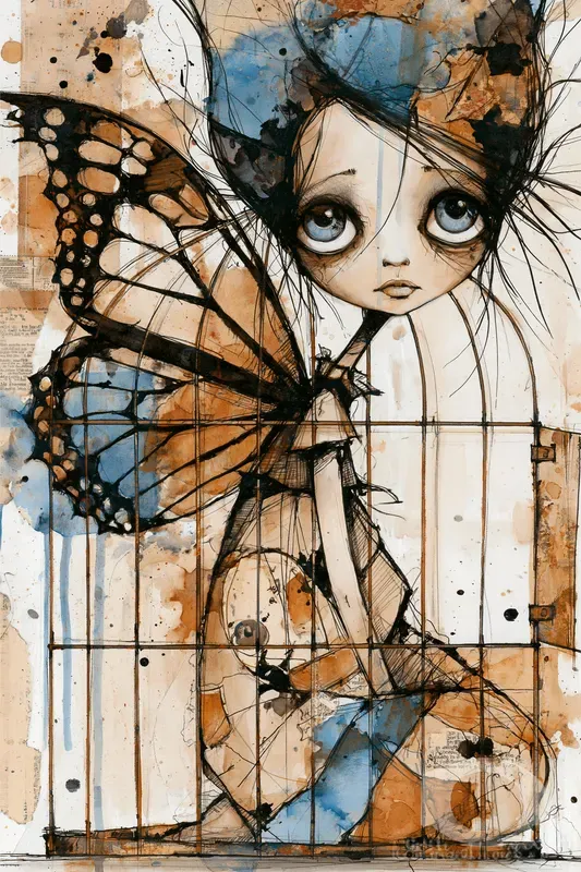 Dark Whimsical Surreal Journal Pages