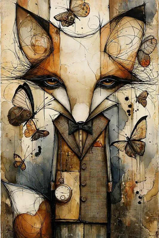 Dark Whimsical Surreal Journal Pages
