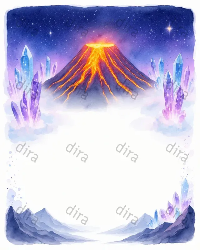 Volcano Fantasy Journal Pages