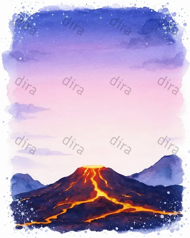 Volcano Fantasy Journal Pages