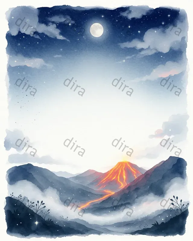 Volcano Fantasy Journal Pages