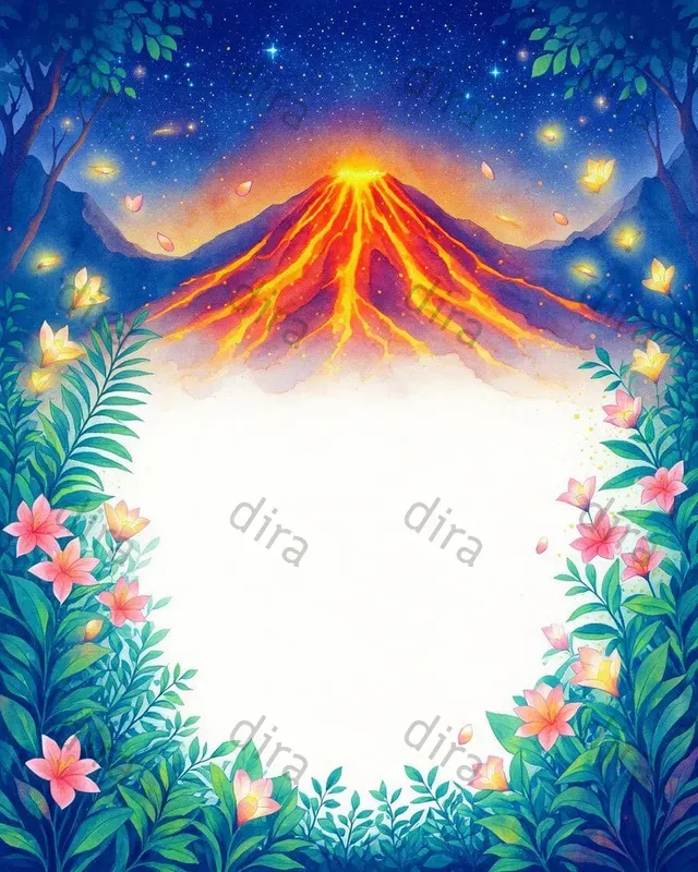 Volcano Fantasy Journal Pages
