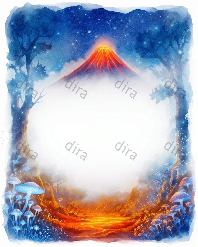 Volcano Fantasy Journal Pages