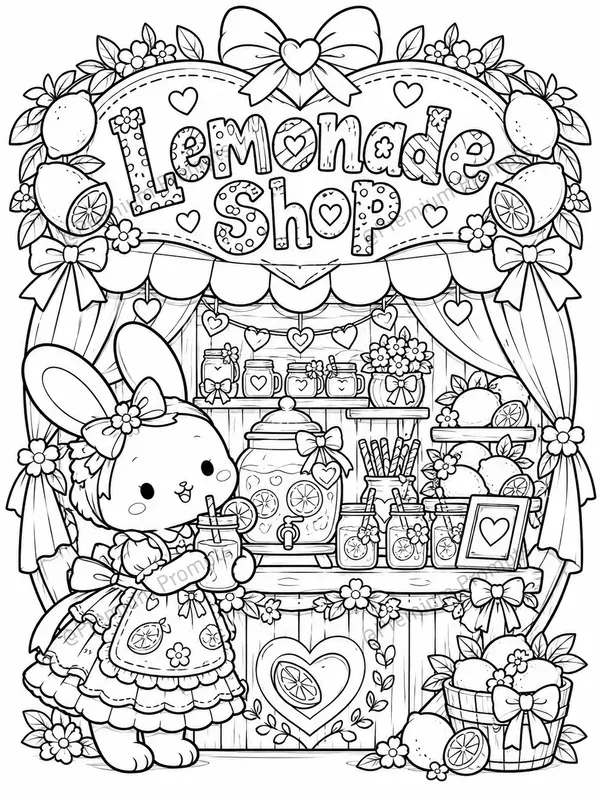 Super Cute Whimsical Shop Coloring Pages
