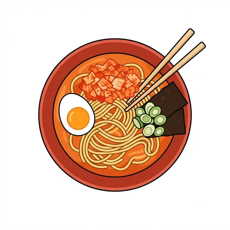 Vector Noodle Collection Flat Designs
