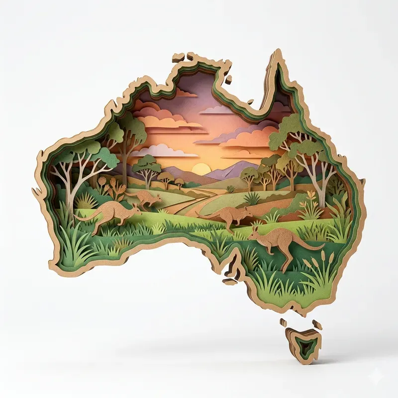 Detailed Silhouette Diorama Artworks
