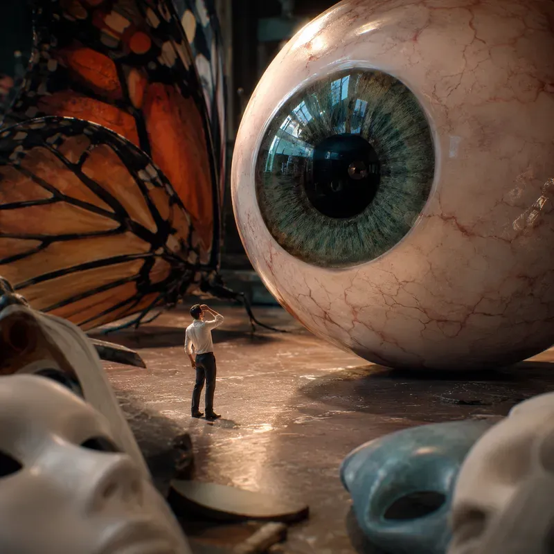 Surreal Miniature Visual Metaphor Art