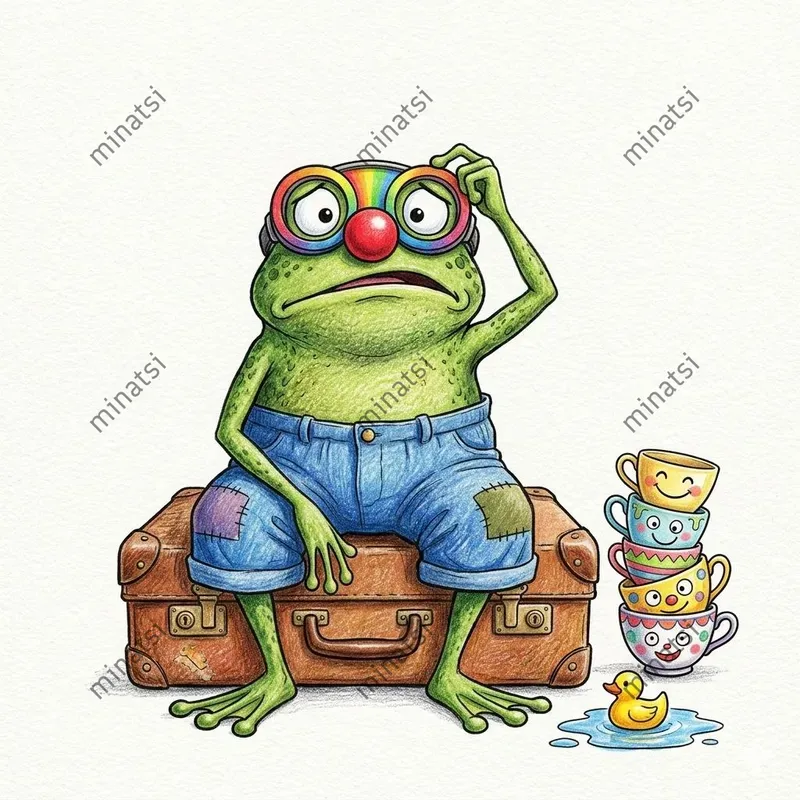 Funny Storybook Animal Character Art