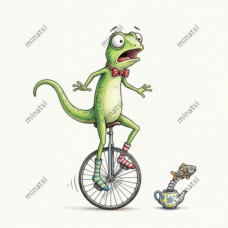 Funny Storybook Animal Character Art