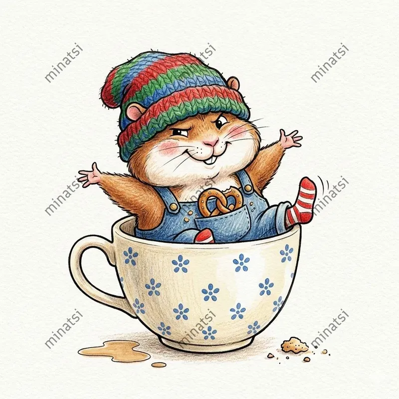 Funny Storybook Animal Character Art