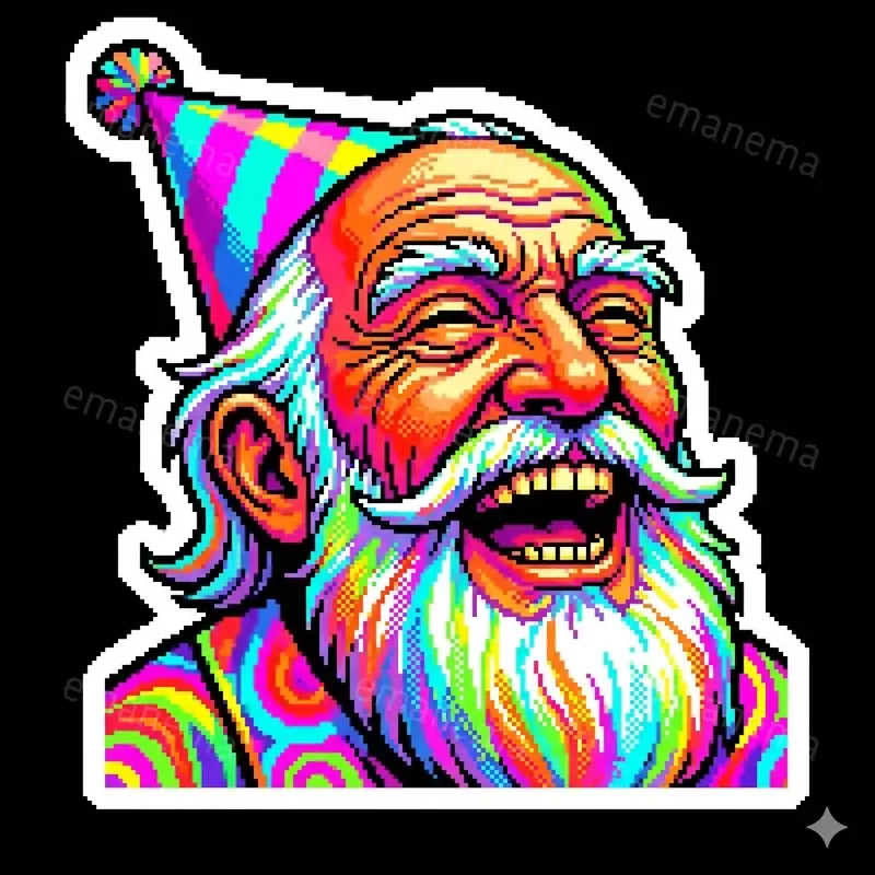 Funny Pixel Art Stickers