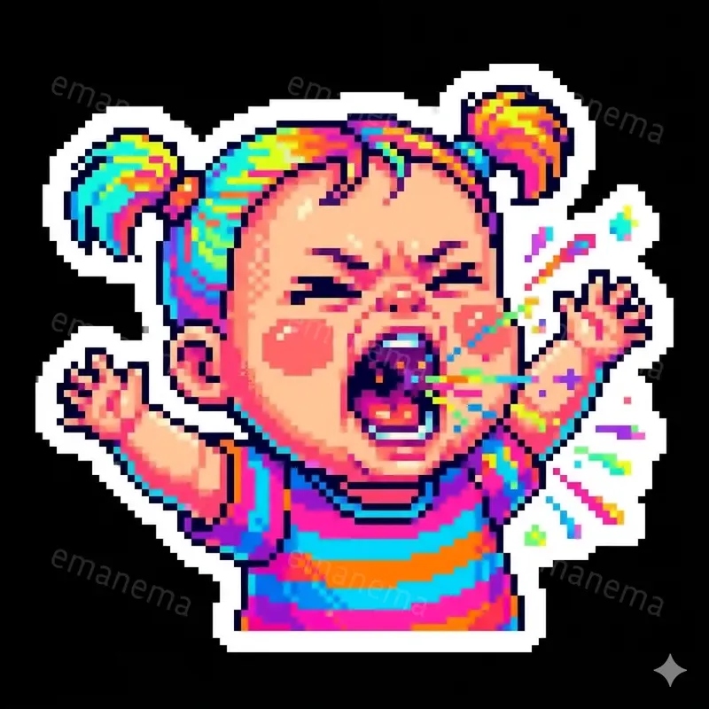 Funny Pixel Art Stickers