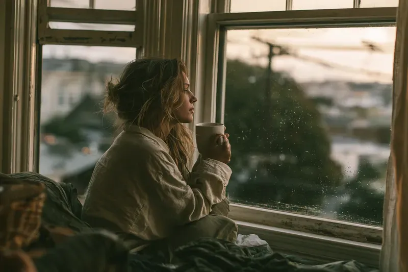 Mindful Morning Wellness Stock Photos