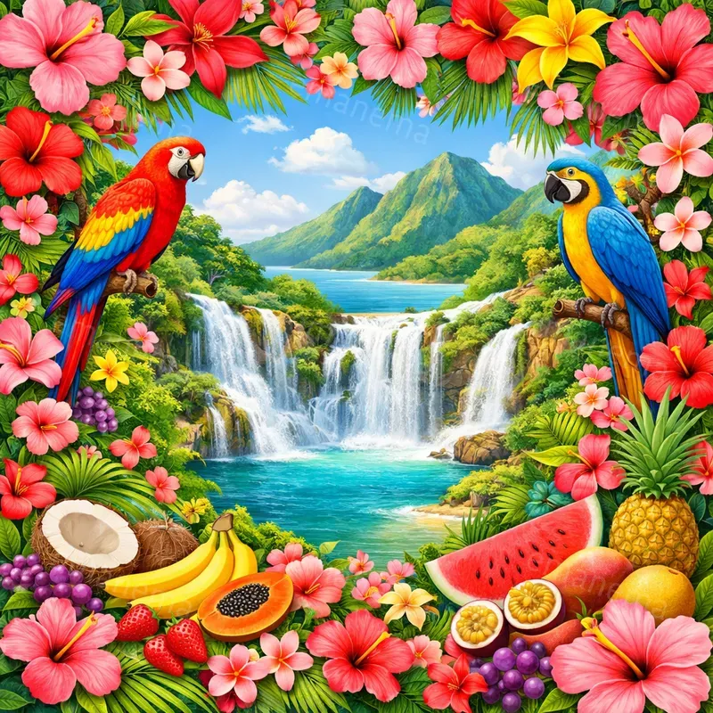 Vibrant Floral Digital Artworks