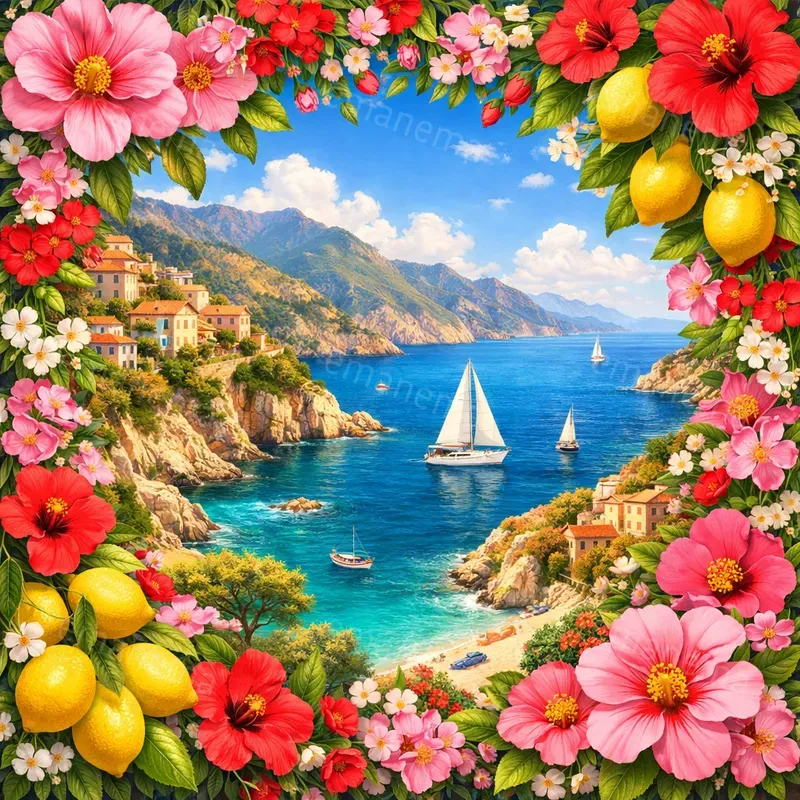 Vibrant Floral Digital Artworks