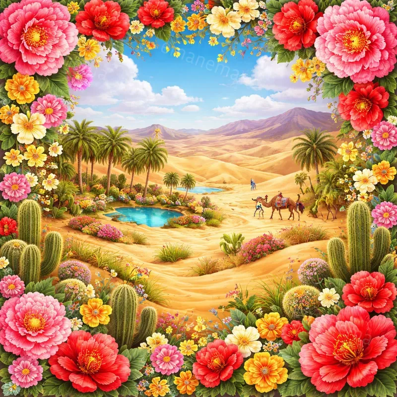 Vibrant Floral Digital Artworks