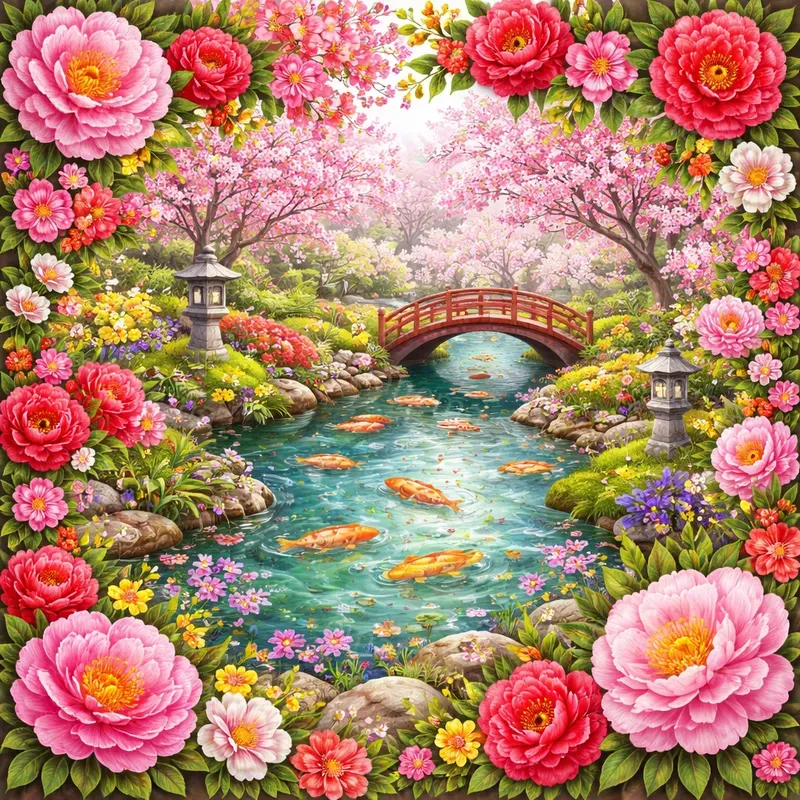 Vibrant Floral Digital Artworks