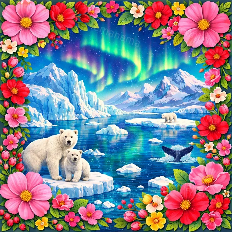 Vibrant Floral Digital Artworks