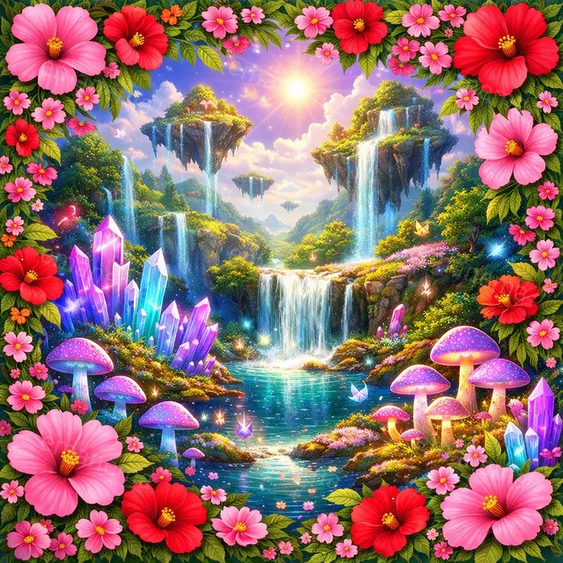 Vibrant Floral Digital Artworks