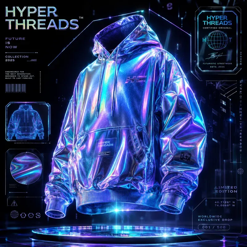 Holographic Streetwear Posters