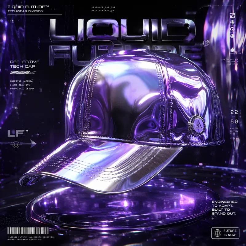 Holographic Streetwear Posters