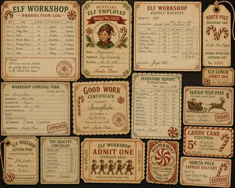 Vintage Christmas Ephemera Clipart Collections