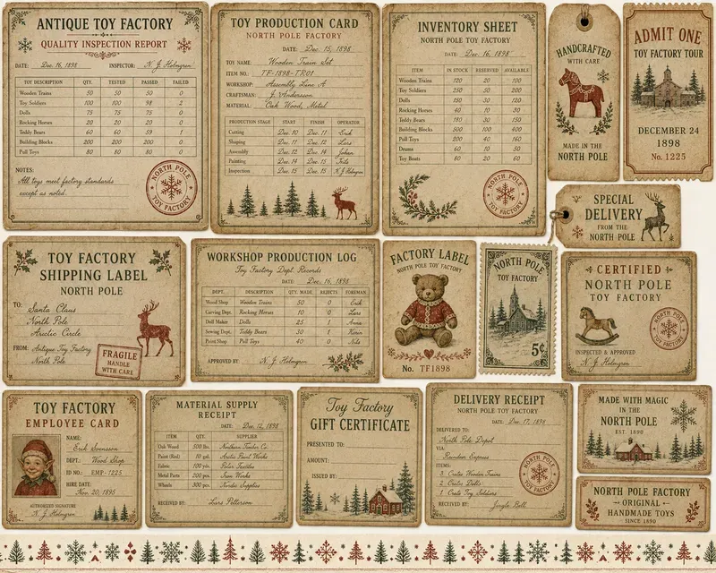 Vintage Christmas Ephemera Clipart Collections