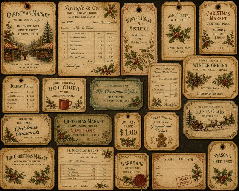 Vintage Christmas Ephemera Clipart Collections