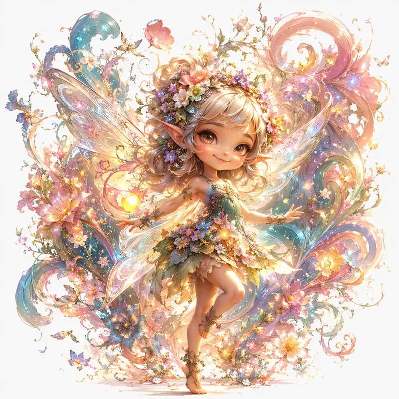 Whimsical Fantasy Character Explosions