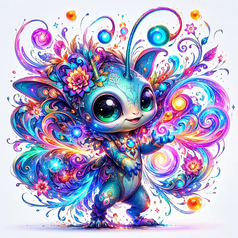 Whimsical Fantasy Character Explosions