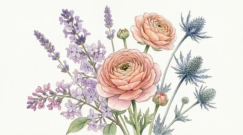 Elegant Watercolor Floral Cliparts