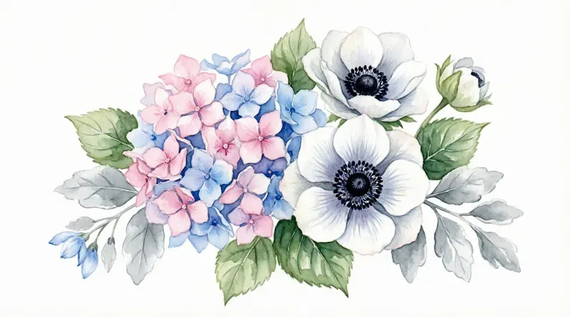 Elegant Watercolor Floral Cliparts