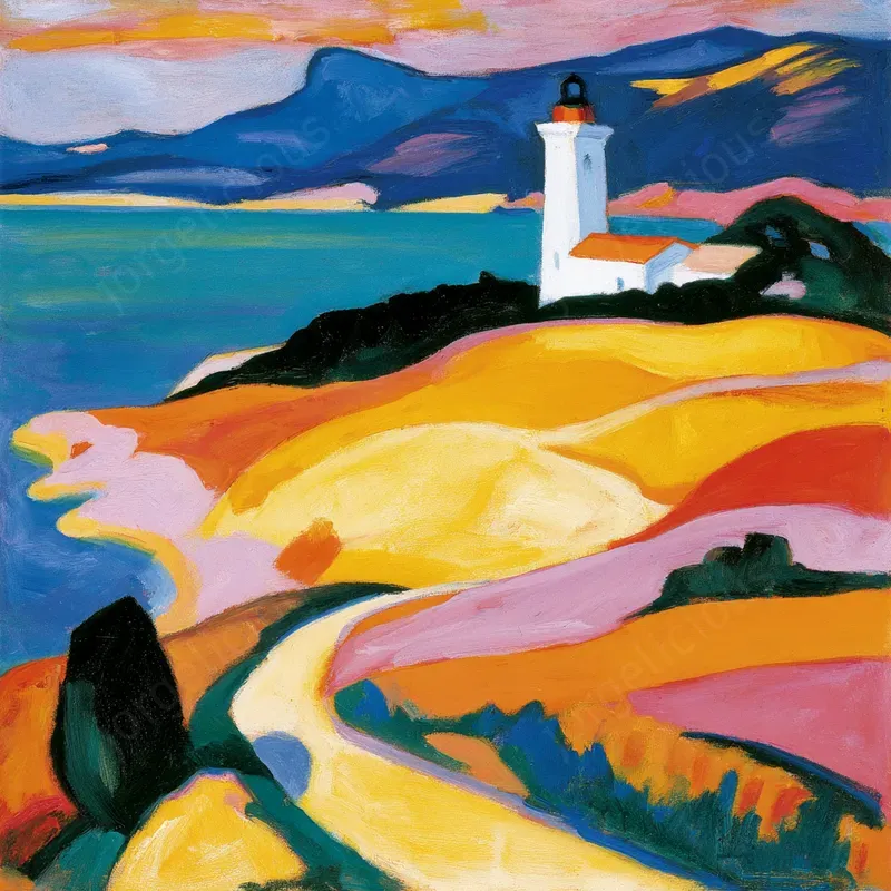 Colorful Expressionist Landscape Art