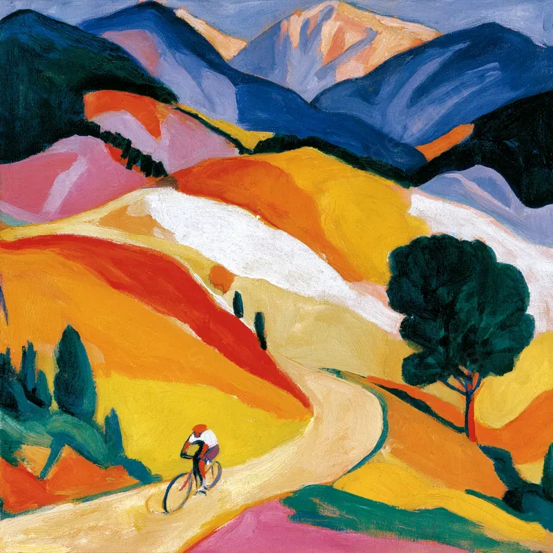 Colorful Expressionist Landscape Art
