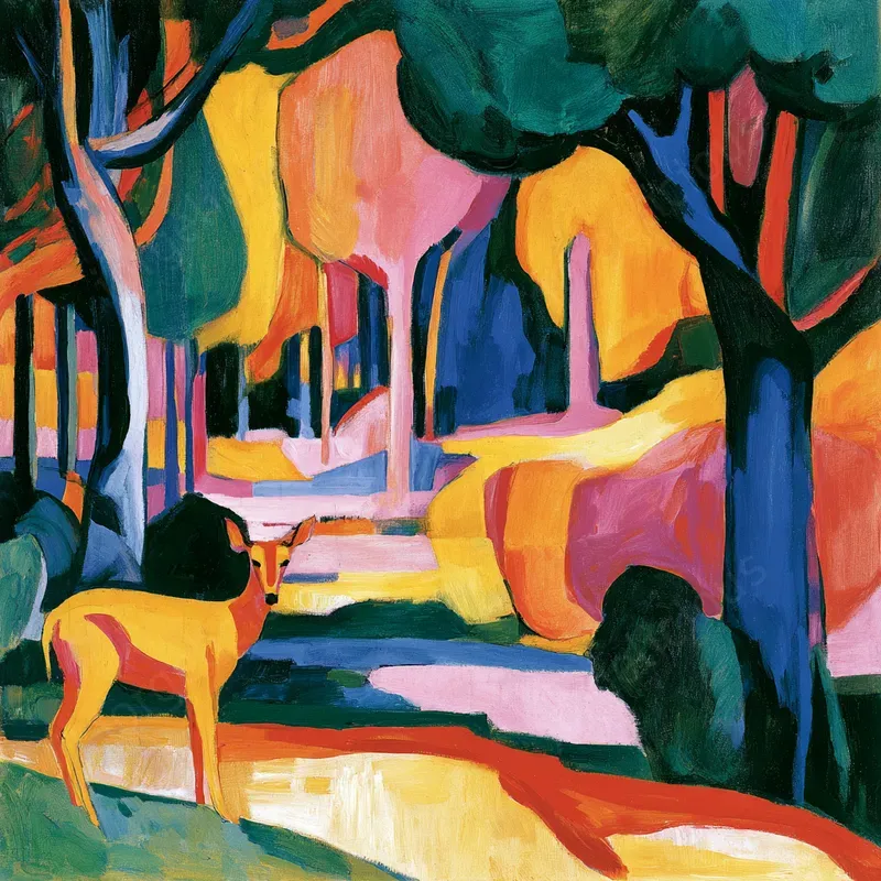Colorful Expressionist Landscape Art