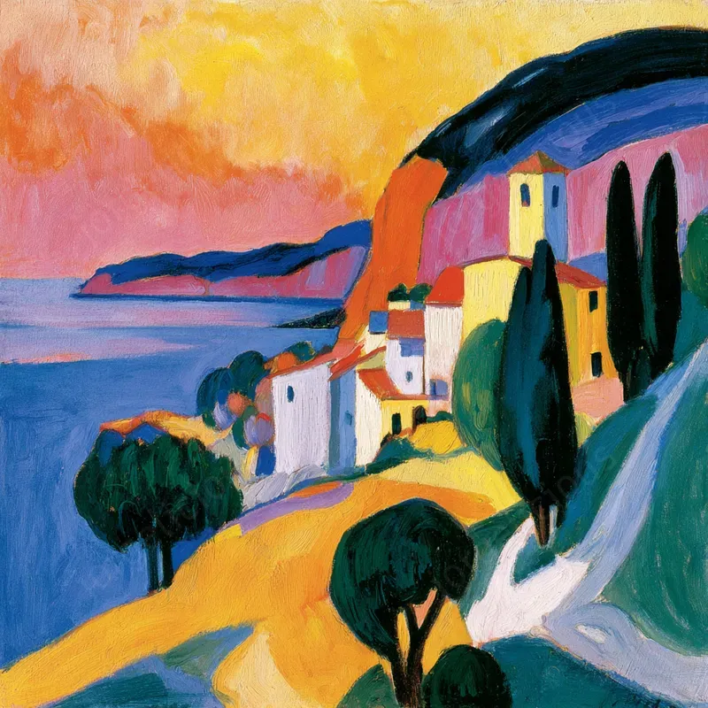 Colorful Expressionist Landscape Art