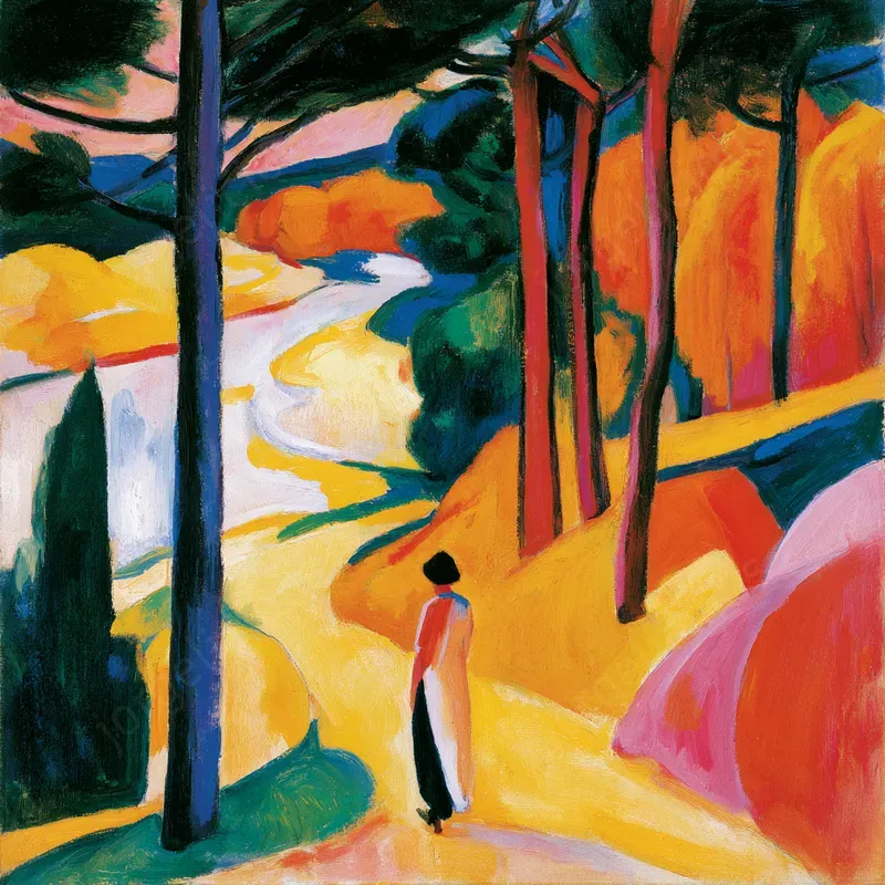 Colorful Expressionist Landscape Art