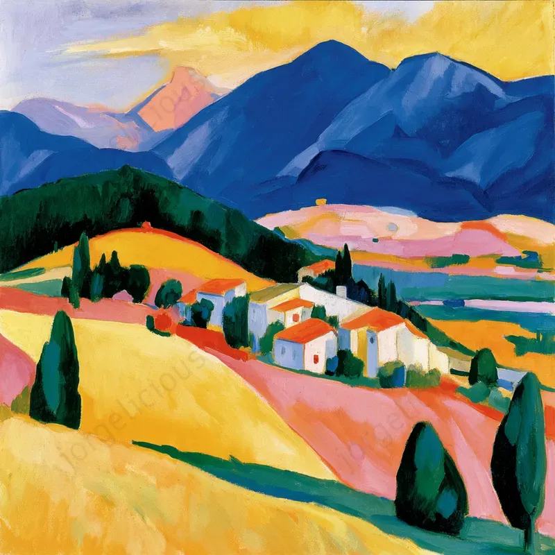 Colorful Expressionist Landscape Art