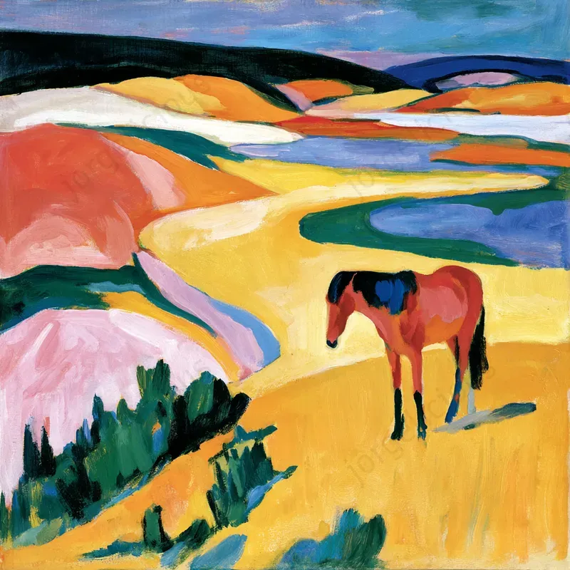 Colorful Expressionist Landscape Art