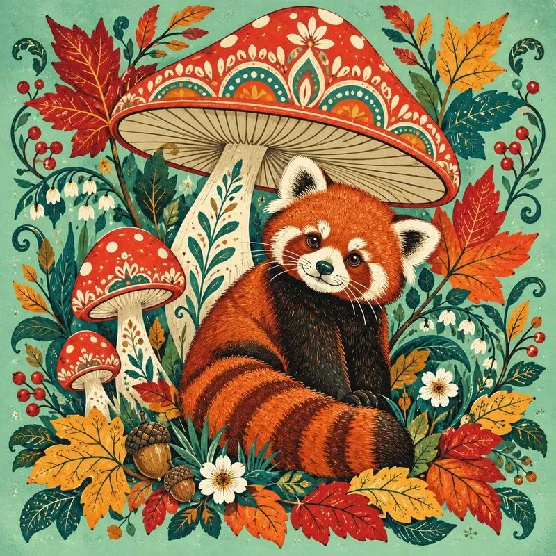 Vibrant Folk Art Illustrations