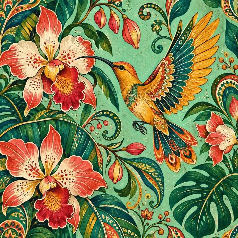 Vibrant Folk Art Illustrations