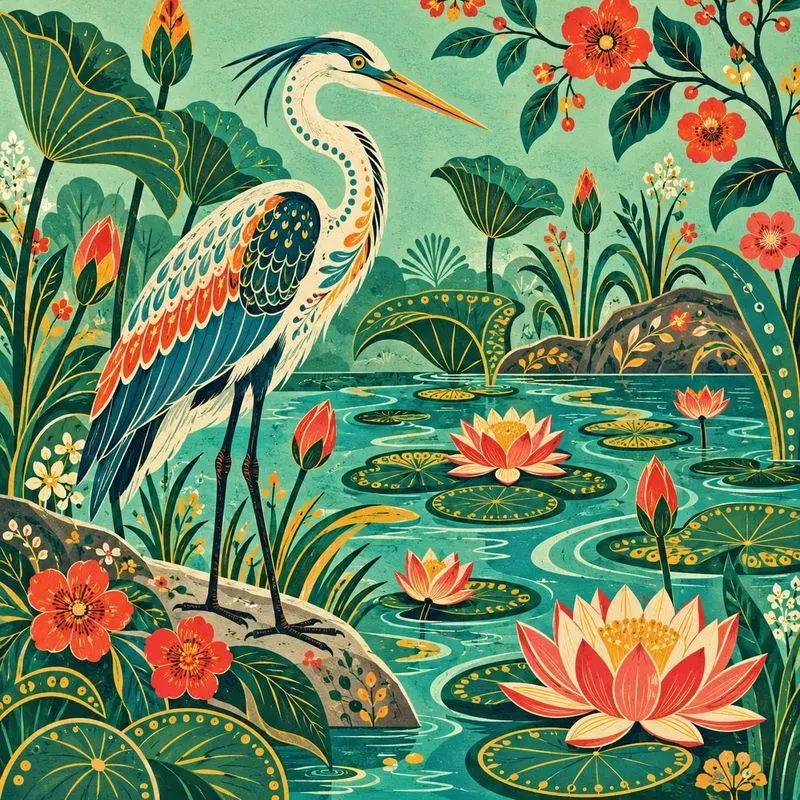 Vibrant Folk Art Illustrations