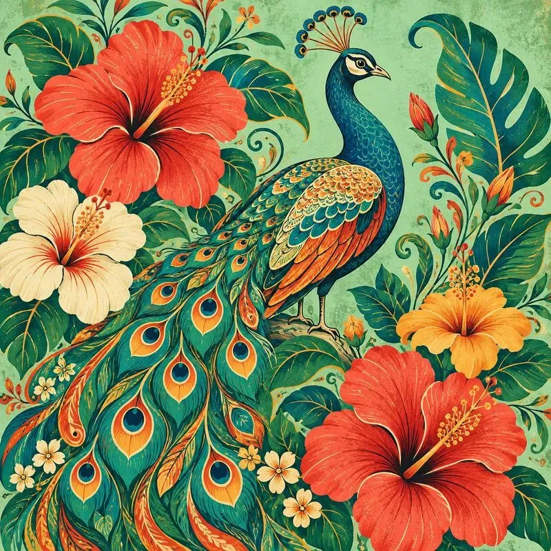 Vibrant Folk Art Illustrations