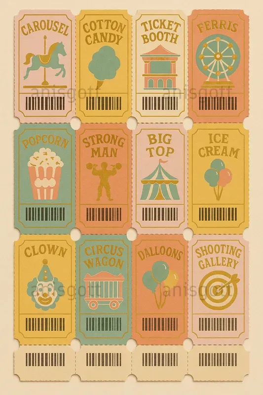 Vintage Ticket Sheets Junk Journals