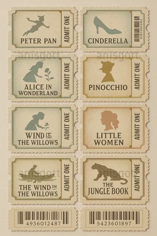 Vintage Ticket Sheets Junk Journals