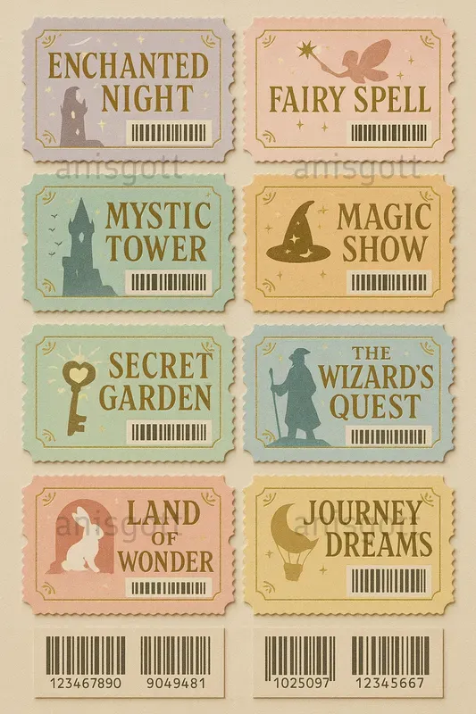 Vintage Ticket Sheets Junk Journals