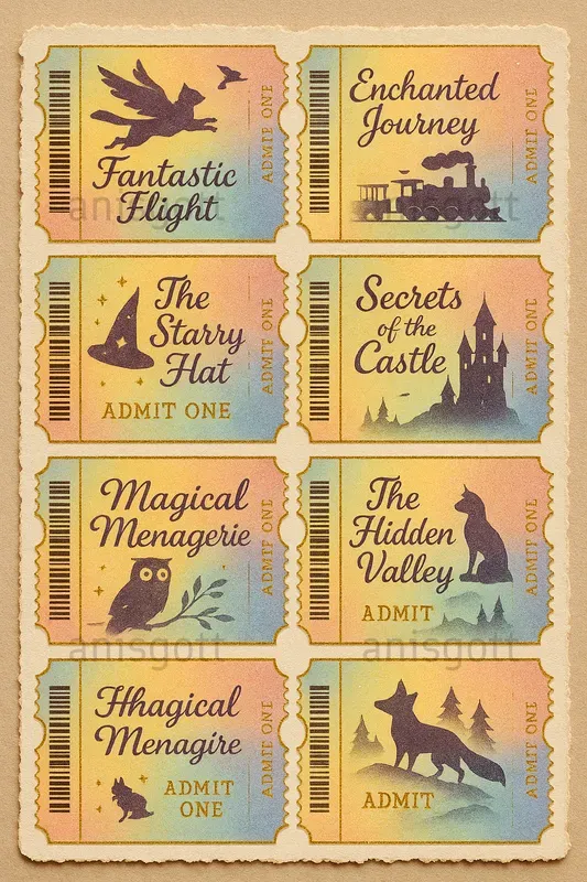 Vintage Ticket Sheets Junk Journals