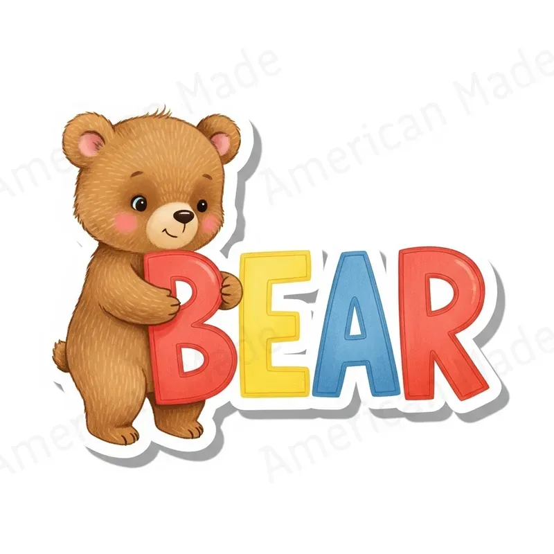 Illustrated Animal Text Stickers