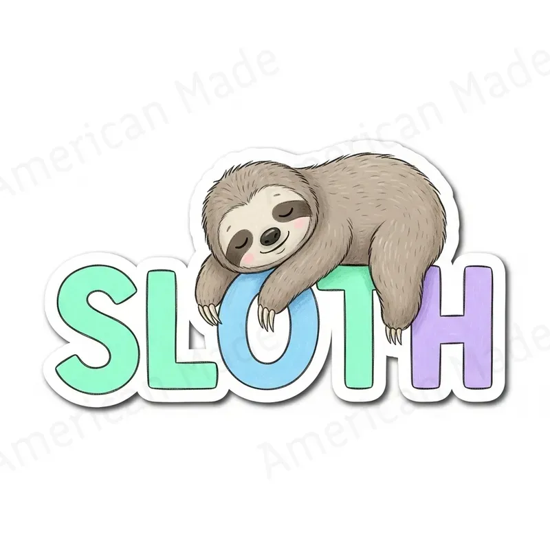 Illustrated Animal Text Stickers